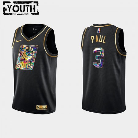 Dres Phoenix Suns Chris Paul 3 Nike 2021-22 Crno Golden Edition 75th Anniversary Diamond Swingman - Dječji